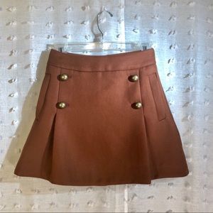 Express High Waisted Rust Winter Mini Skirt